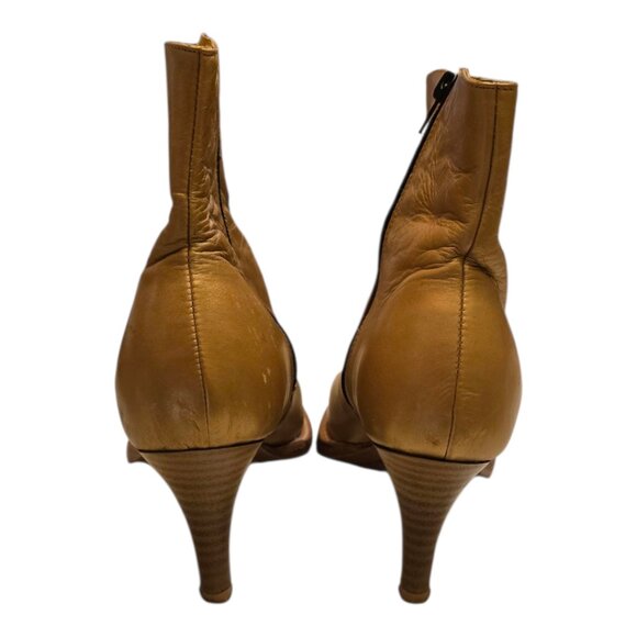 Gold Leather RUDEL Snip Toe Western Cowgirl Boots sz 7 - Picture 6 of 11